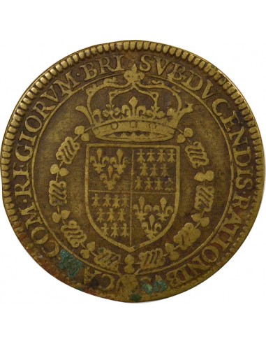 Henri III Chambre des Comptes de Bretagne Jeton Laiton 1580