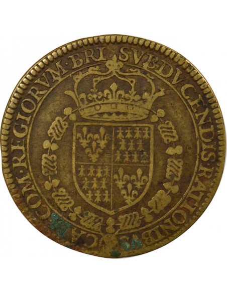 Henri III Chambre des Comptes de Bretagne Jeton Laiton 1580
