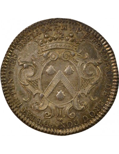Paul Esprit Feydeau de Brou Intendant de Bretagne Jeton Argent 1725