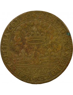 Henri III Chambre des Comptes de Bretagne Jeton Laiton 1577 2