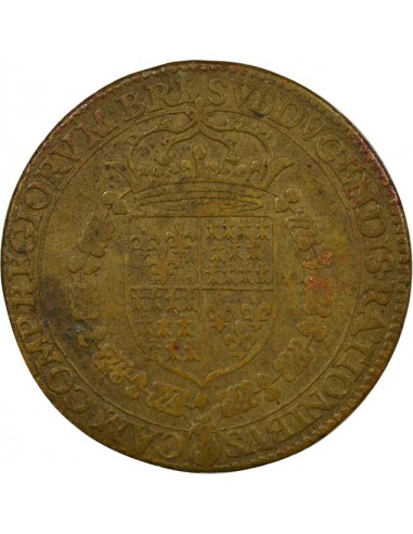 Henri III Chambre des Comptes de Bretagne Jeton Laiton 1577