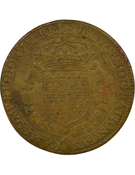 Henri III Chambre des Comptes de Bretagne Jeton Laiton 1577