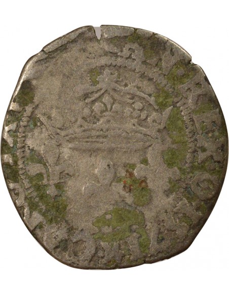 Charles IX Parisis 1 double sol parisis Billon 1571 K Bordeaux