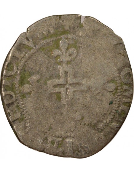 Charles IX Parisis 1 double sol parisis Billon 1571 K Bordeaux