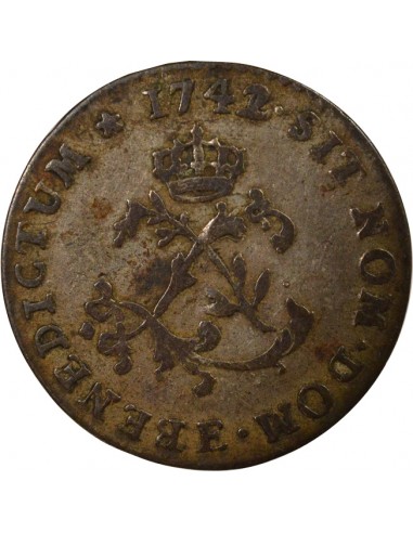 Louis XV Double Sol Billon 1742/1 E Tours