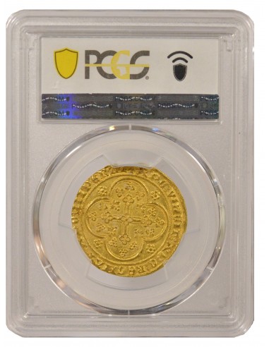 Pays-Bas Louis de Male Au Lion Chaise d'Or à l'Ecu Or 1373-1383