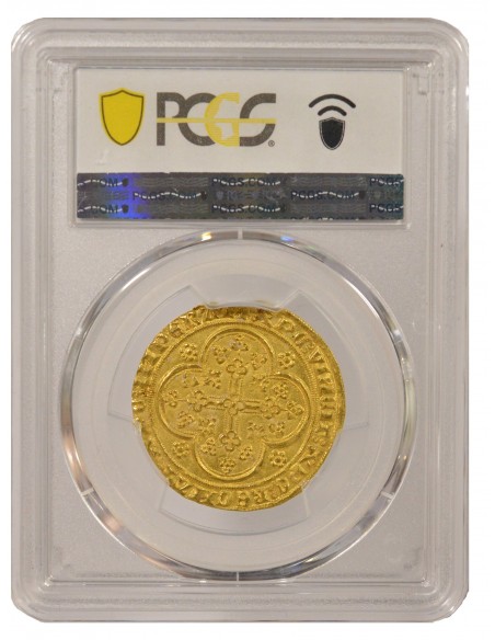 Pays-Bas Louis de Male Au Lion Chaise d'Or à l'Ecu Or 1373-1383