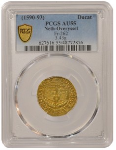 Pays-Bas Ferdinand & Isabelle Rois Catholiques 1 Ducat Or 1590-1593 Kampen 2