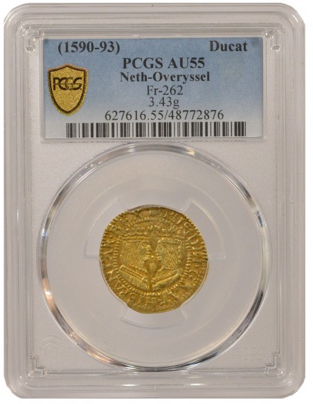 Pays-Bas Ferdinand & Isabelle Rois Catholiques 1 Ducat Or 1590-1593 Kampen