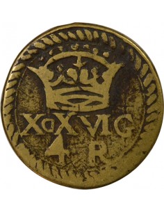 Espagne Poids Monétaire du Real Espagnol 4 Reales Laiton 2