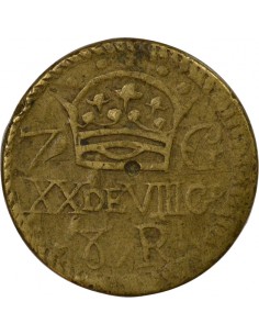 Espagne Poids Monétaire du Real Espagnol 8 Reales Laiton 2