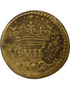 Espagne Philippe IV Balancier Montier 2 Reales Laiton 1831-1850 2