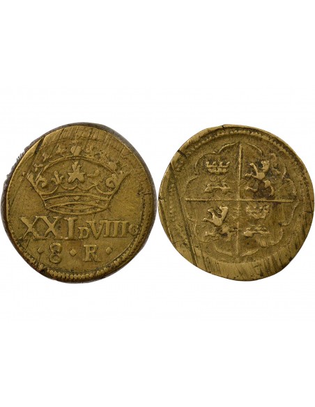 Espagne Poids Monétaire du Real Espagnol 8 Reales Laiton