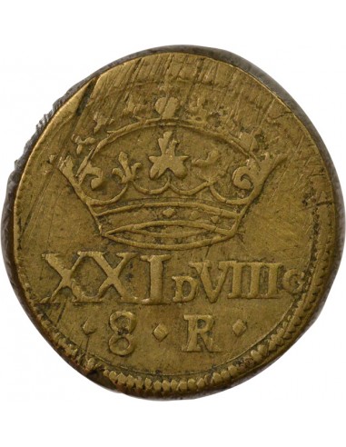 Espagne Poids Monétaire du Real Espagnol 8 Reales Laiton