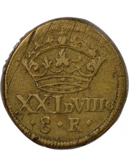 Espagne Poids Monétaire du Real Espagnol 8 Reales Laiton