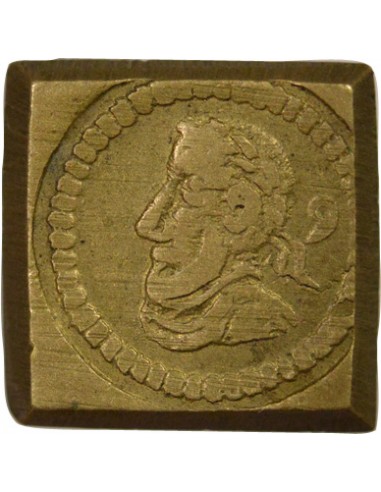 Henri III Poids Monétaire du Teston 1/2 teston Laiton