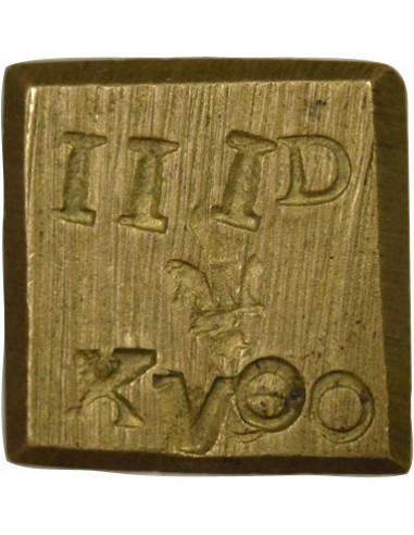 Henri III Poids Monétaire du Teston 1/2 teston Laiton