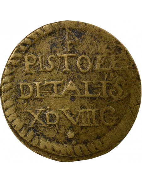 Etats Italiens Poids Monétaire de la Pistole Italienne Quadruple Pistole Laiton