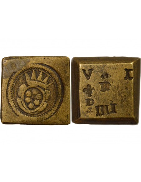 Etats Italiens Poids Monétaire de la Pistole Florentine Pistole Laiton