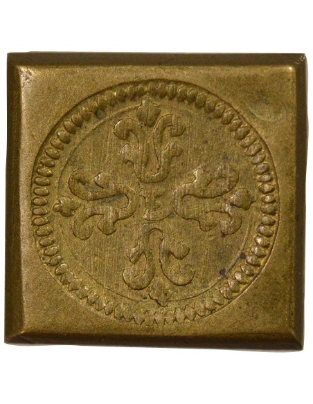 Louis XIII Poids Monétaire du Franc 1/2 franc Laiton