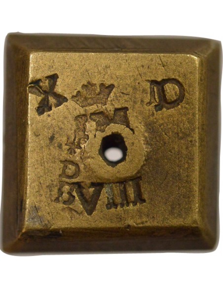 Etats Italiens Balancier Michaud 2 Pistoles Laiton 1660-1680