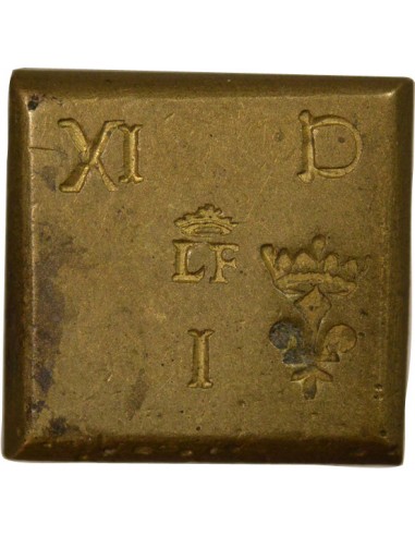 Louis XIII Poids Monétaire du Franc 1 franc Laiton