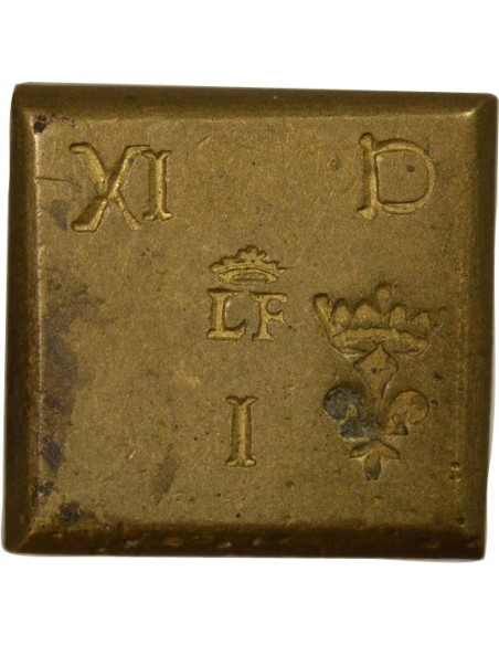 Louis XIII Poids Monétaire du Franc 1 franc Laiton