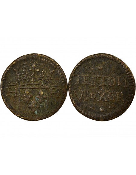 Henri III Poids Monétaire du Teston 1 teston Laiton