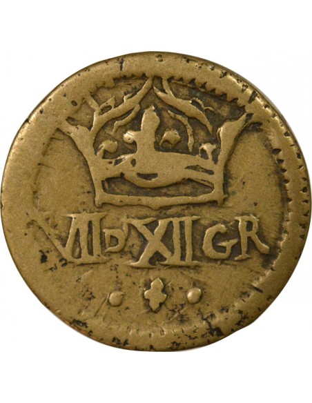 Henri III Poids Monétaire de l'Ecu 1/4 écu Laiton