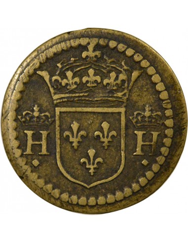 Henri III Poids Monétaire du Teston 1/2 teston Laiton