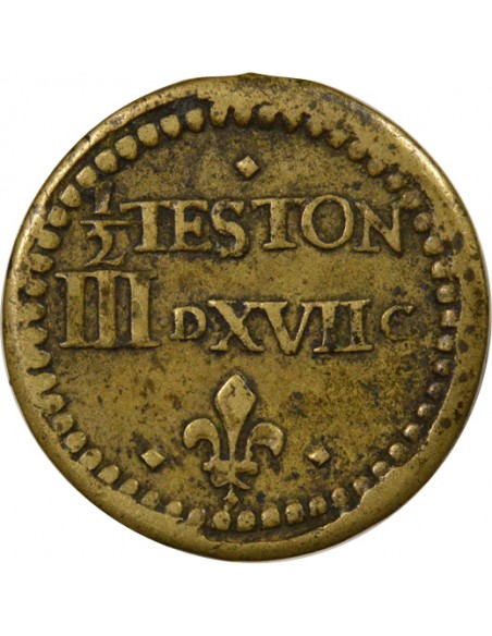 Henri III Poids Monétaire du Teston 1/2 teston Laiton