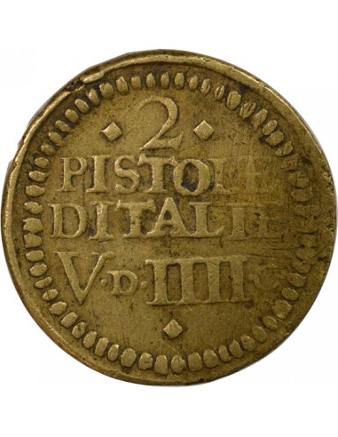 Etat Pontifical Urbain VIII Poids Monétaire de la Pistole Italienne Double Pistole Laiton