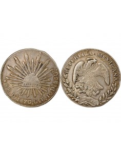 Mexique 8 reales Argent 1870 Durango