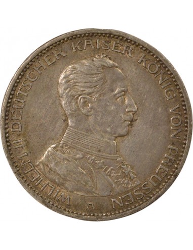 Etats Allemands (Prusse) Guillaume II de Prusse 3 mark Argent 1914 A Berlin