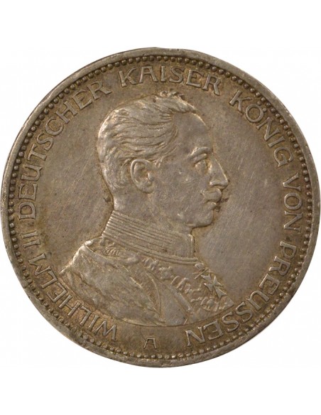 Etats Allemands (Prusse) Guillaume II de Prusse 3 mark Argent 1914 A Berlin