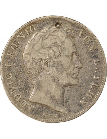 Etats Allemands (Bavière) Louis Ier 2 Gulden Argent 1847