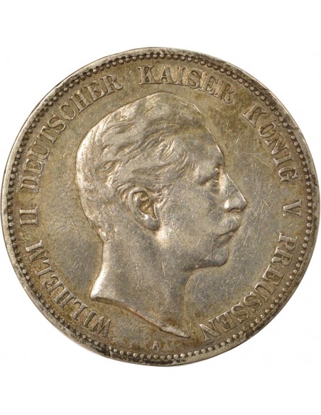 Etats Allemands (Prusse) Guillaume II de Prusse 5 mark Argent 1903 A Berlin