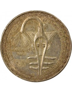 Afrique de l'Ouest 20 ans Union Monétaire 5000 Francs Argent 1982 A Paris 2