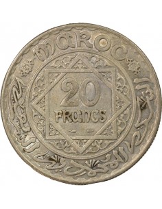 Maroc Mohammed V 20 francs Argent 1352 AH 2