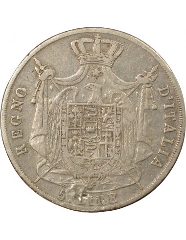 Roi d'Italie 5 lire Argent 1810 M Milan