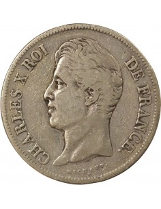 Charles X 2nd Type 5 Francs Argent 1828 A - Paris 2