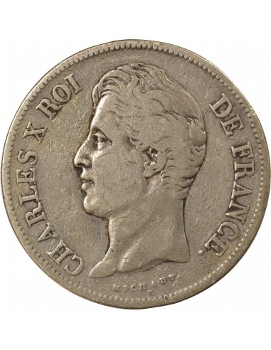 Charles X 2nd Type 5 Francs Argent 1828 A - Paris