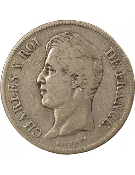 Charles X 2nd Type 5 Francs Argent 1828 A - Paris