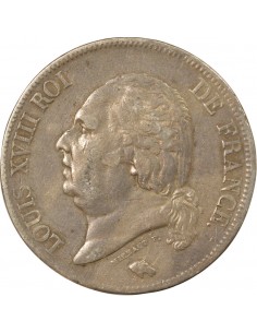 Louis XVIII Tête nue 5 Francs Argent 1824 W Lille 2