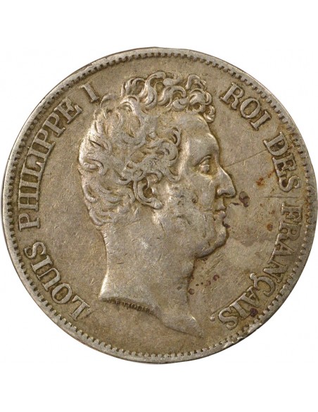 Tranche en creux 5 Francs Argent 1831 K Bordeaux