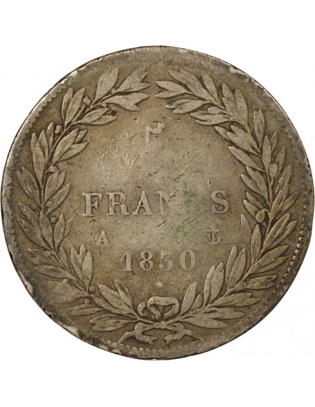 Louis-Philippe Ier Sans le I 5 Francs Argent 1830 A - Paris