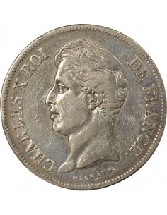 Charles X 2nd Type 5 Francs Argent 1828 A - Paris 2
