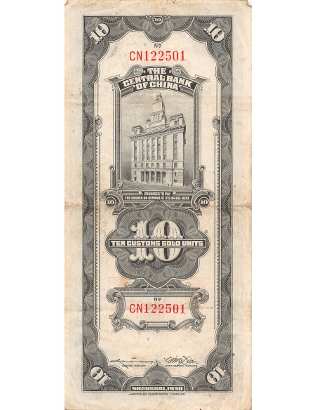 homme politique chinois Chine 10 yuan 1930