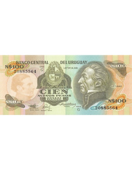 Uruguay Uruguay 100 nuevos pesos 1986