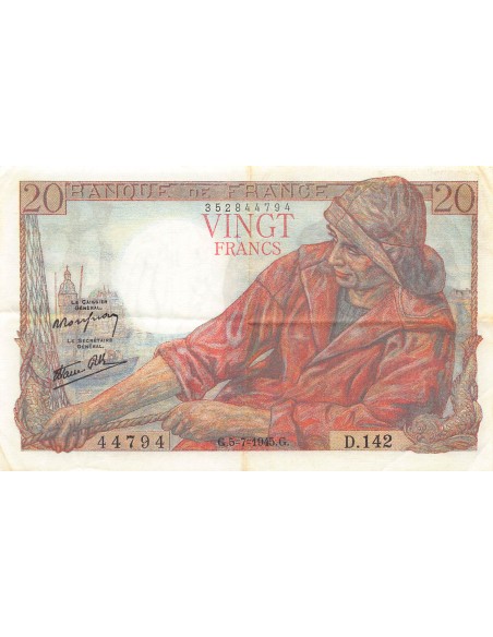 Pêcheur 20 francs 1945